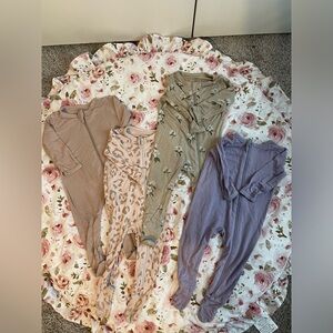 Kyte baby bundle of 4 3/6m footies